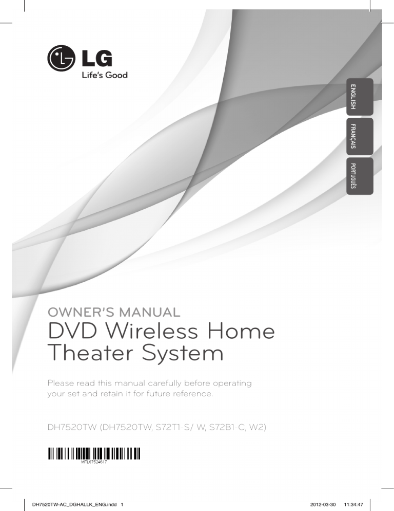 LG DH7520TW Owner's manual LG DH7520TW Owner's manual