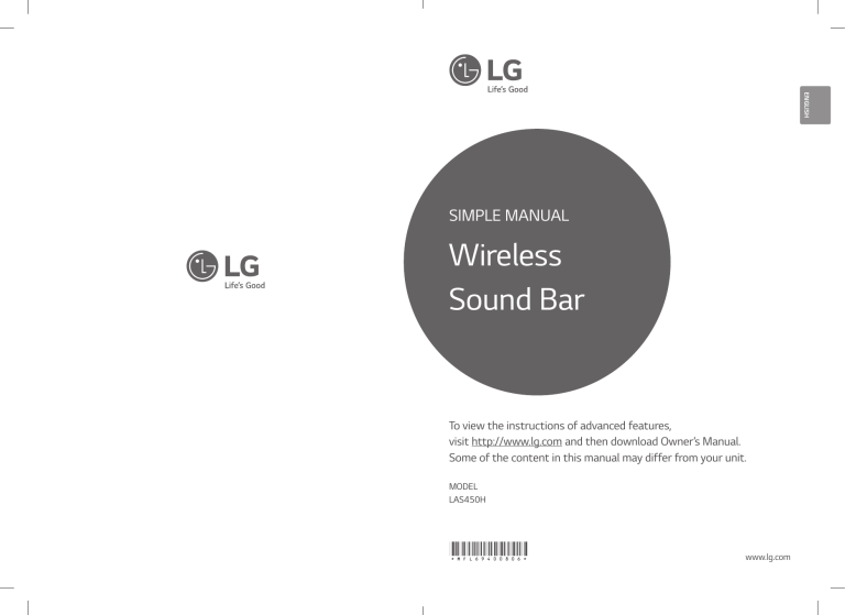 LG LAS450H User guide LG LAS450H User guide