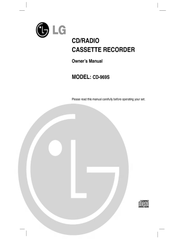 LG CD-969S Owner's manual LG CD-969S Owner's manual