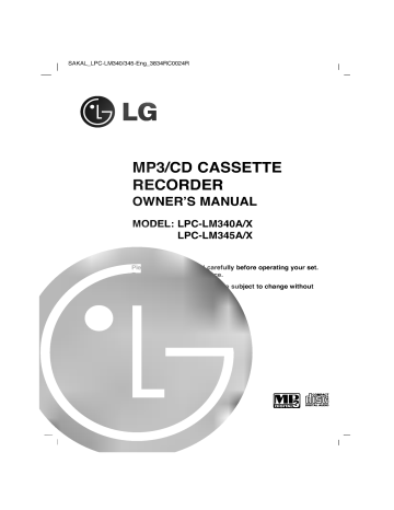 LG LPC-LM340A Owner's manual LG LPC-LM340A Owner's manual