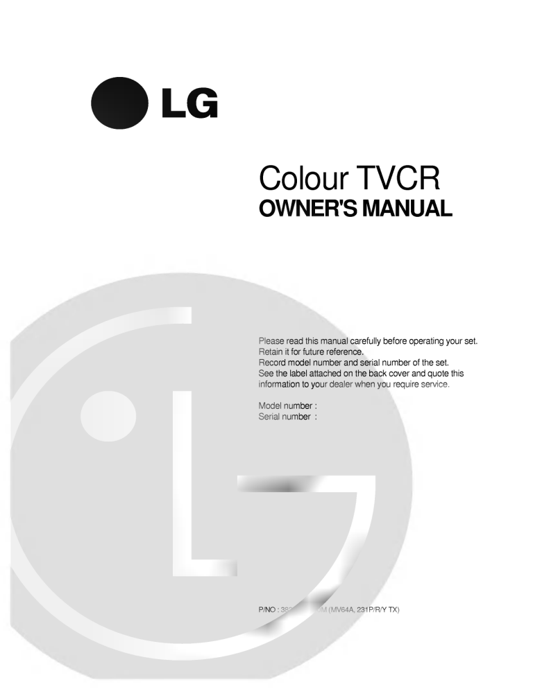 LG KF-21U40 Owner's manual LG KF-21U40 Owner's manual