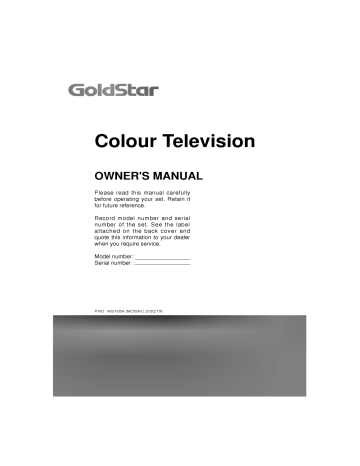 LG WF-32A10S Owner's manual LG WF-32A10S Owner's manual
