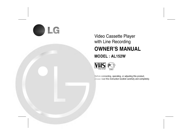 LG AL152W Owner's manual LG AL152W Owner's manual