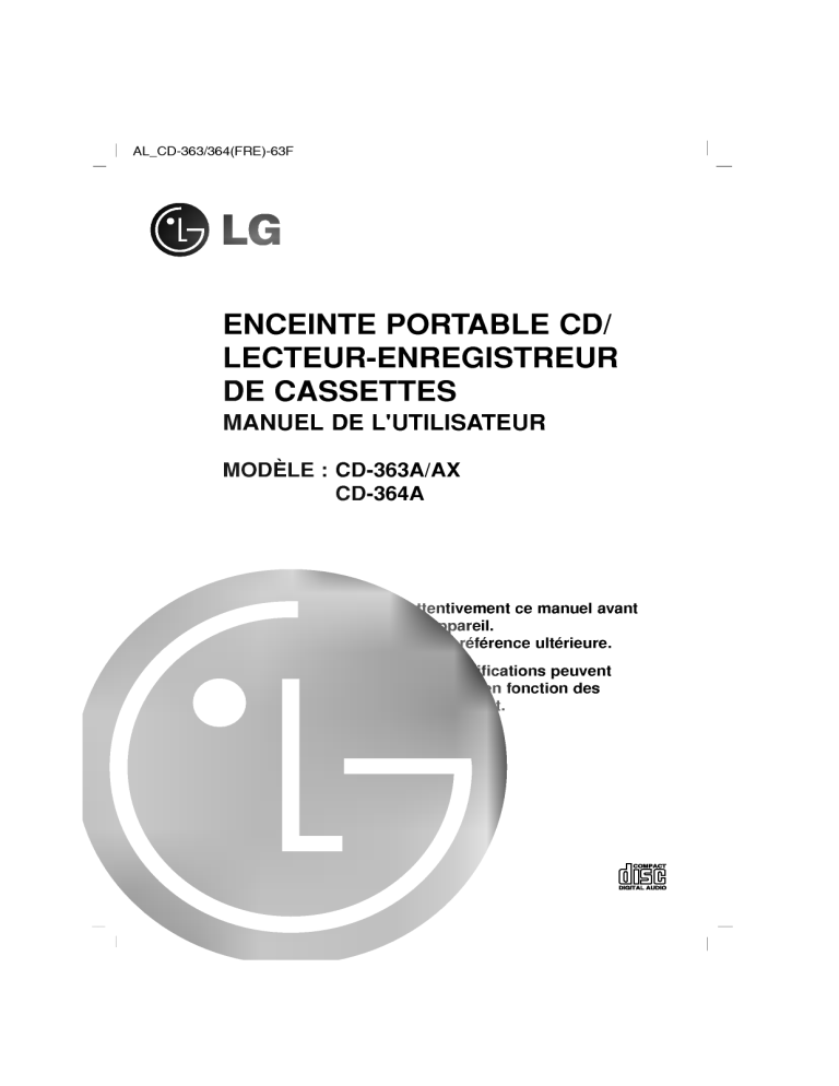 LG CD-363A Owner's manual LG CD-363A Owner's manual