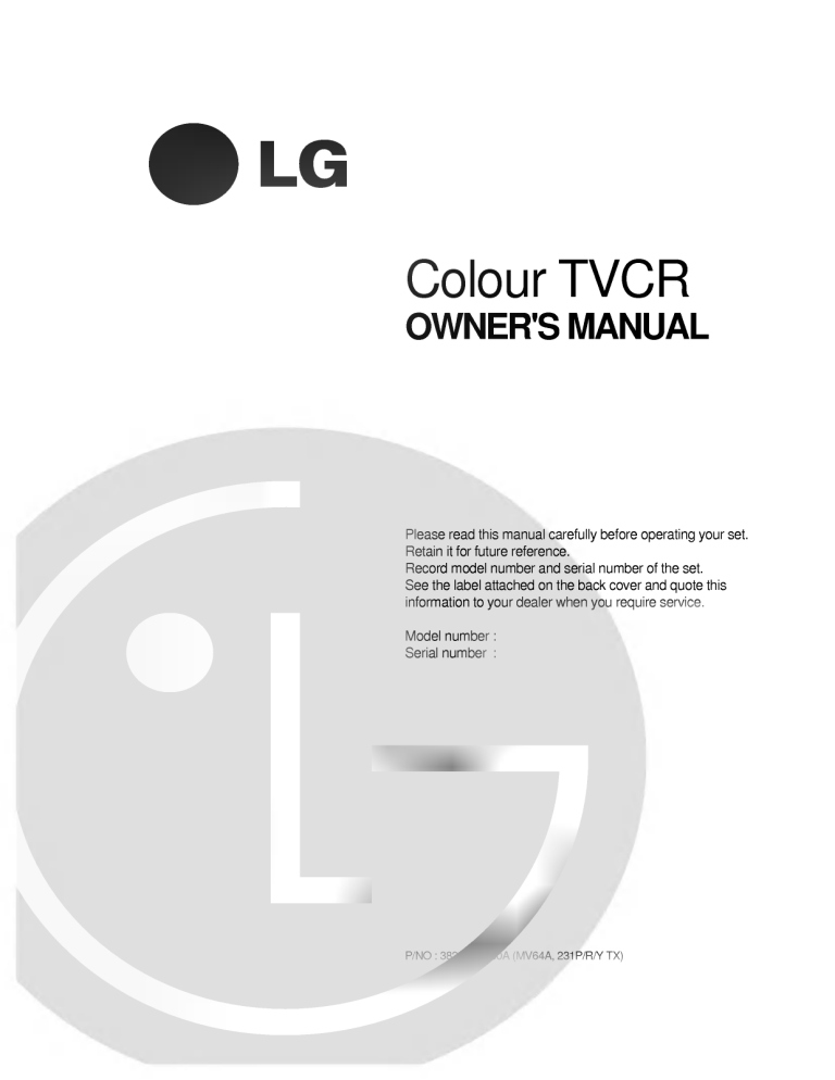 LG KF-20U40 Owner's manual LG KF-20U40 Owner's manual