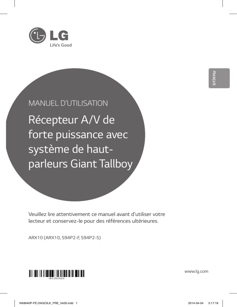 LG ARX10 Owner's manual LG ARX10 Owner's manual