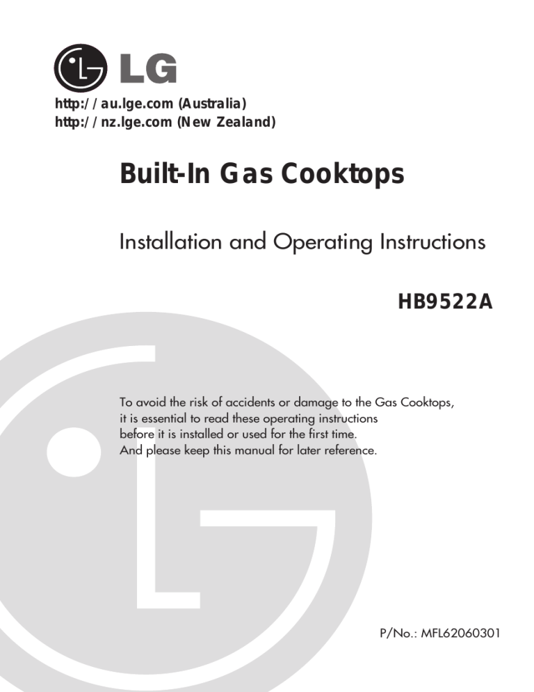 LG HB9522AGF Owner's manual LG HB9522AGF Owner's manual