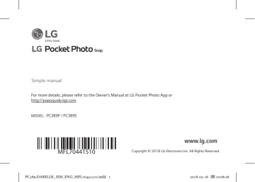 LG PC389P, PC389S User guide LG PC389P, PC389S User guide