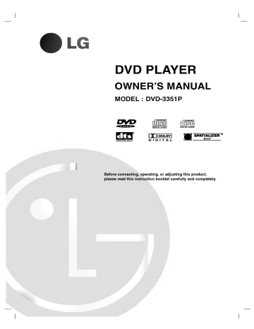 LG DVD-3351P Owner's manual LG DVD-3351P Owner's manual