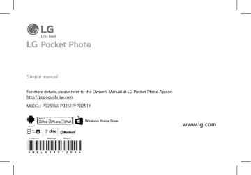 LG PD251W User guide LG PD251W User guide