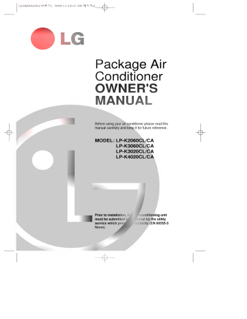 LG LP-K3061CL Owner's manual LG LP-K3061CL Owner's manual