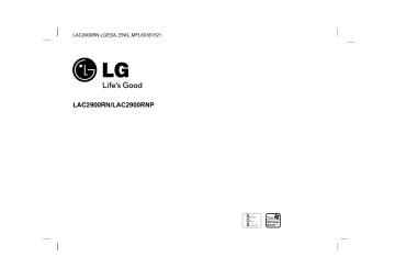 LG LAC2900RNP2, LAC2900RNP, LAC2900RNPA Owner's manual LG LAC2900RNP2, LAC2900RNP, LAC2900RNPA Owner's manual