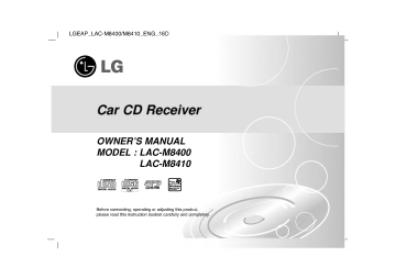 LG LAC-M8410 Owner's manual LG LAC-M8410 Owner's manual
