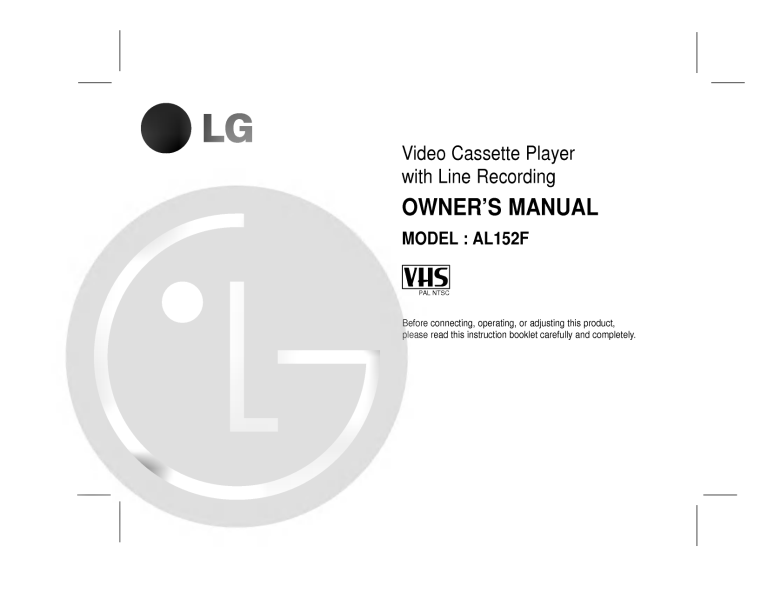 LG AL152F Owner's manual LG AL152F Owner's manual
