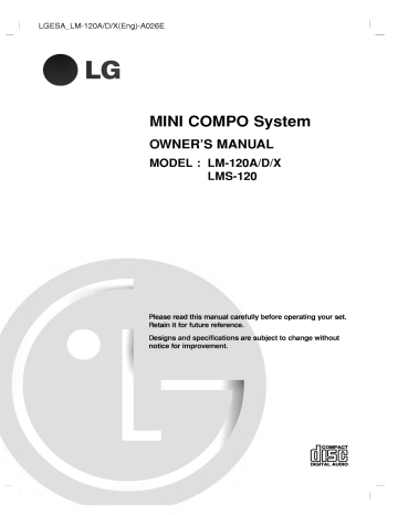 LG LM-120A Owner's manual LG LM-120A Owner's manual