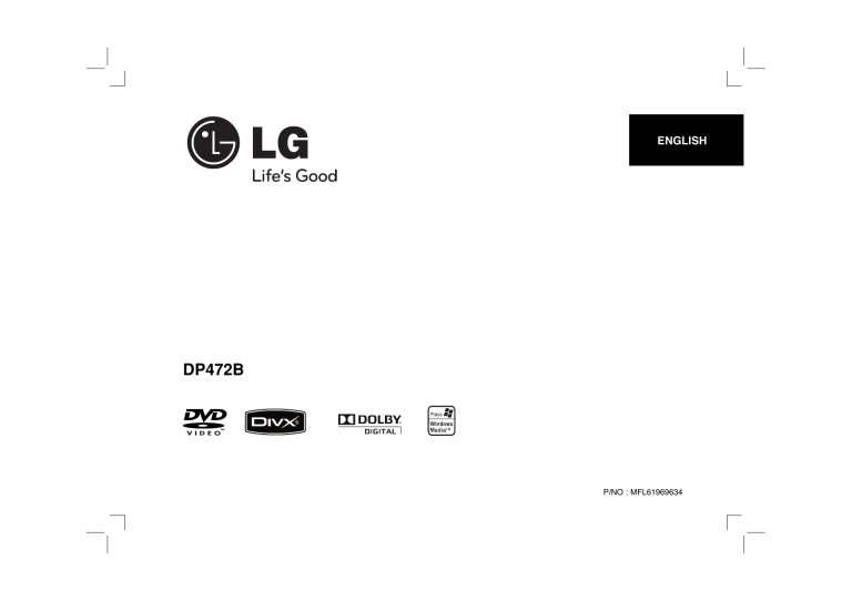 LG DP472B Owner's manual LG DP472B Owner's manual