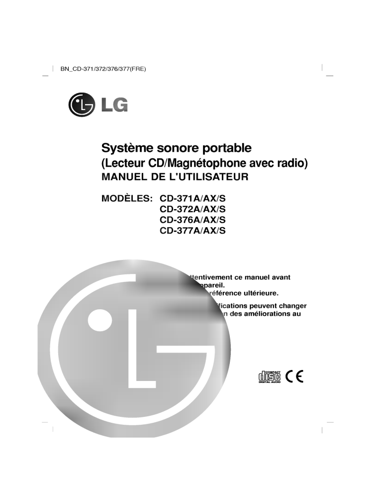LG CD-371A Owner's manual LG CD-371A Owner's manual