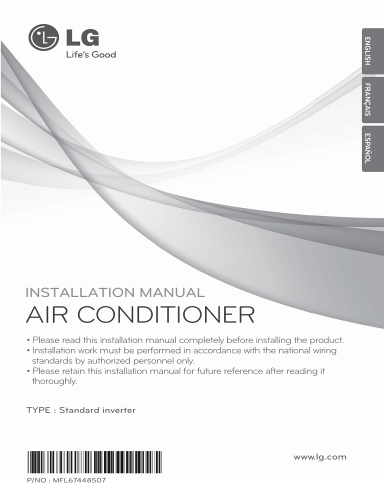 LG LUU187HV.EWGBEUS, LUU367HV.EWGBEUS Installation guide LG LUU187HV.EWGBEUS, LUU367HV.EWGBEUS Installation guide