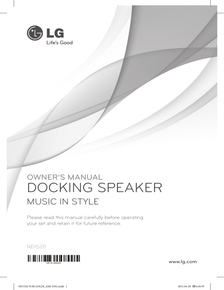 LG ND1520 Owner's manual LG ND1520 Owner's manual