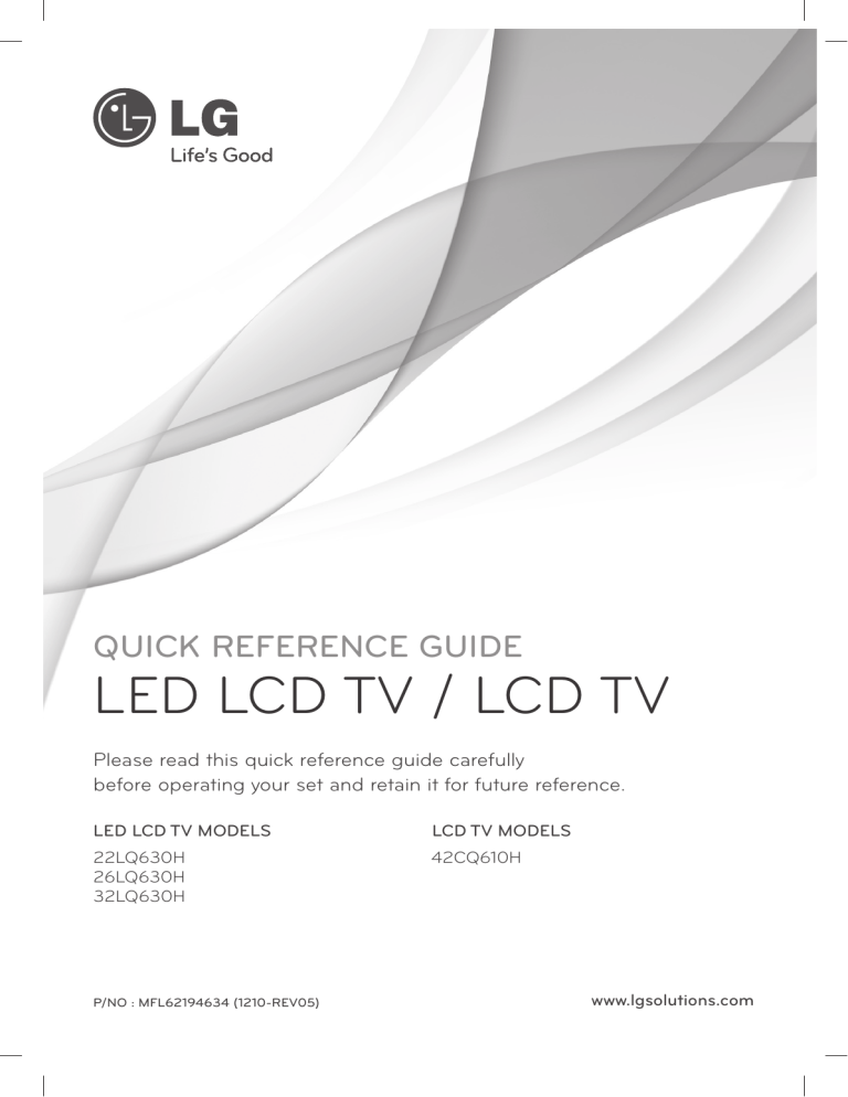LG 22LQ630H Owner's manual LG 22LQ630H Owner's manual