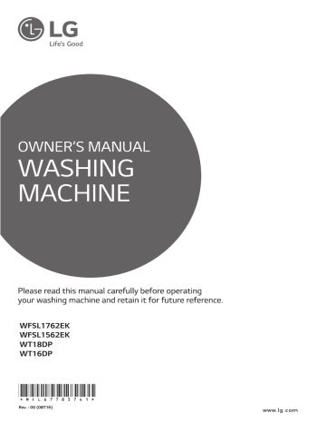 LG WFSL1562EK.ASFECOL, WFSL1562EK, WT18DP, WFSL1762EK, WT16DP Owner's manual LG WFSL1562EK.ASFECOL, WFSL1562EK, WT18DP, WFSL1762EK, WT16DP Owner's manual