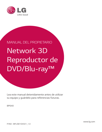 LG BP64%, BP640 Owner's manual LG BP64%, BP640 Owner's manual