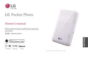 LG PD261, PD261P.DCHNLLK, PD261W.DCHNLLK Owner's manual LG PD261, PD261P.DCHNLLK, PD261W.DCHNLLK Owner's manual