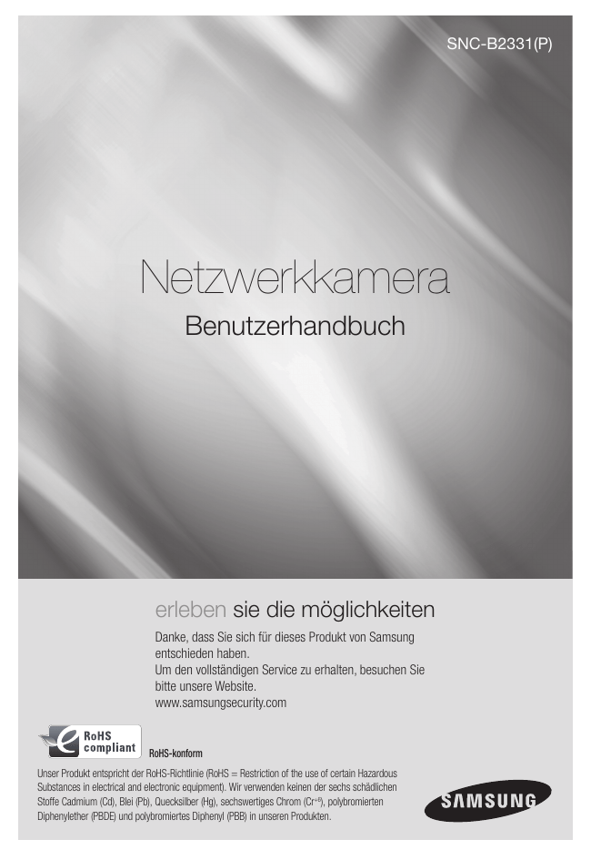 Samsung SNC-B2331P Owner's manual Samsung SNC-B2331P Owner's manual