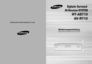 Samsung AV-R710, HT-AS710 User manual Samsung AV-R710, HT-AS710 User manual