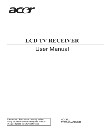 Acer AT2354D, AT2054D User manual Acer AT2354D, AT2054D User manual