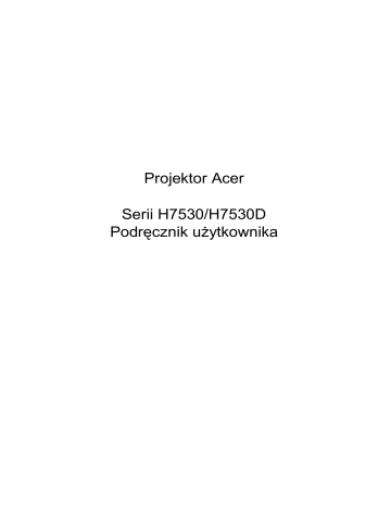Acer H7530 User Manual | Manualzz Acer H7530 User Manual | Manualzz