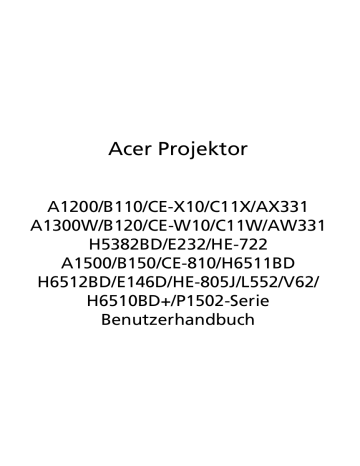 Acer A1200 Benutzerhandbuch | Manualzz Acer A1200 Benutzerhandbuch | Manualzz