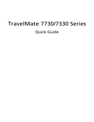 Acer TravelMate 7730G Quick Start Guide | Manualzz