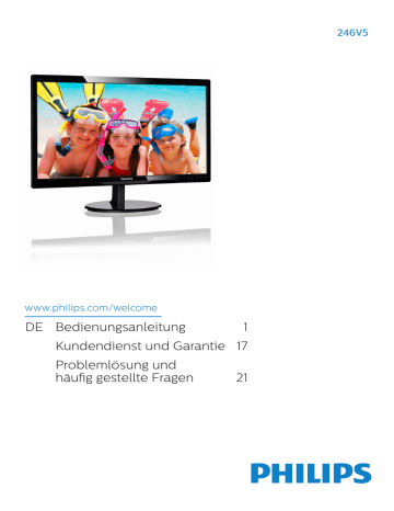 Philips LCD-Monitor mit SmartControl Lite 246V5LAB/00 Bedienungsanleitung | Manualzz Philips LCD-Monitor mit SmartControl Lite 246V5LAB/00 Bedienungsanleitung | Manualzz
