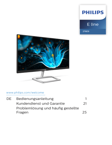 Philips LCD-Monitor mit Ultra Wide Color 276E9QDSB/00 Bedienungsanleitung | Manualzz Philips LCD-Monitor mit Ultra Wide Color 276E9QDSB/00 Bedienungsanleitung | Manualzz