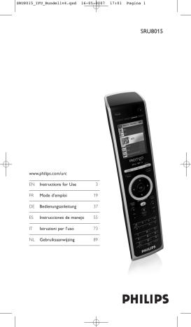Philips Prestigo Universal-Fernbedienung SRU8015/10 Bedienungsanleitung | Manualzz Philips Prestigo Universal-Fernbedienung SRU8015/10 Bedienungsanleitung | Manualzz