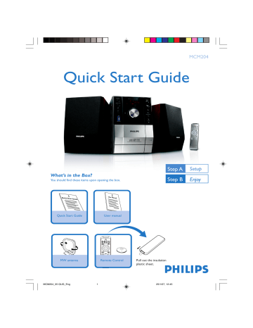 Philips MCM204/05 Quick start guide Philips MCM204/05 Quick start guide