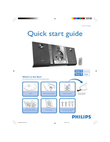 Philips MCM240B/98 Quick start guide Philips MCM240B/98 Quick start guide