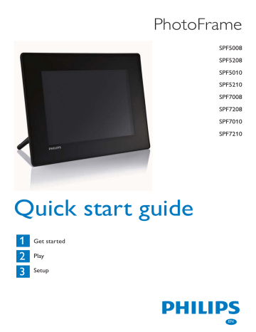 Philips SPF5010/75 Quick start guide Philips SPF5010/75 Quick start guide