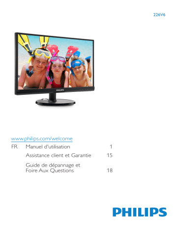 Philips Moniteur LCD 226V6QSB6/00 Mode d’emploi | Manualzz Philips Moniteur LCD 226V6QSB6/00 Mode d’emploi | Manualzz