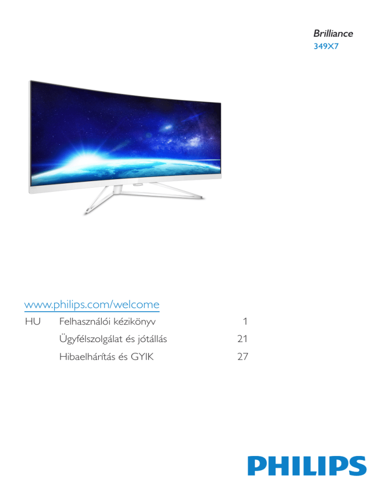 Philips 349X7FJEW/00 User manual Philips 349X7FJEW/00 User manual
