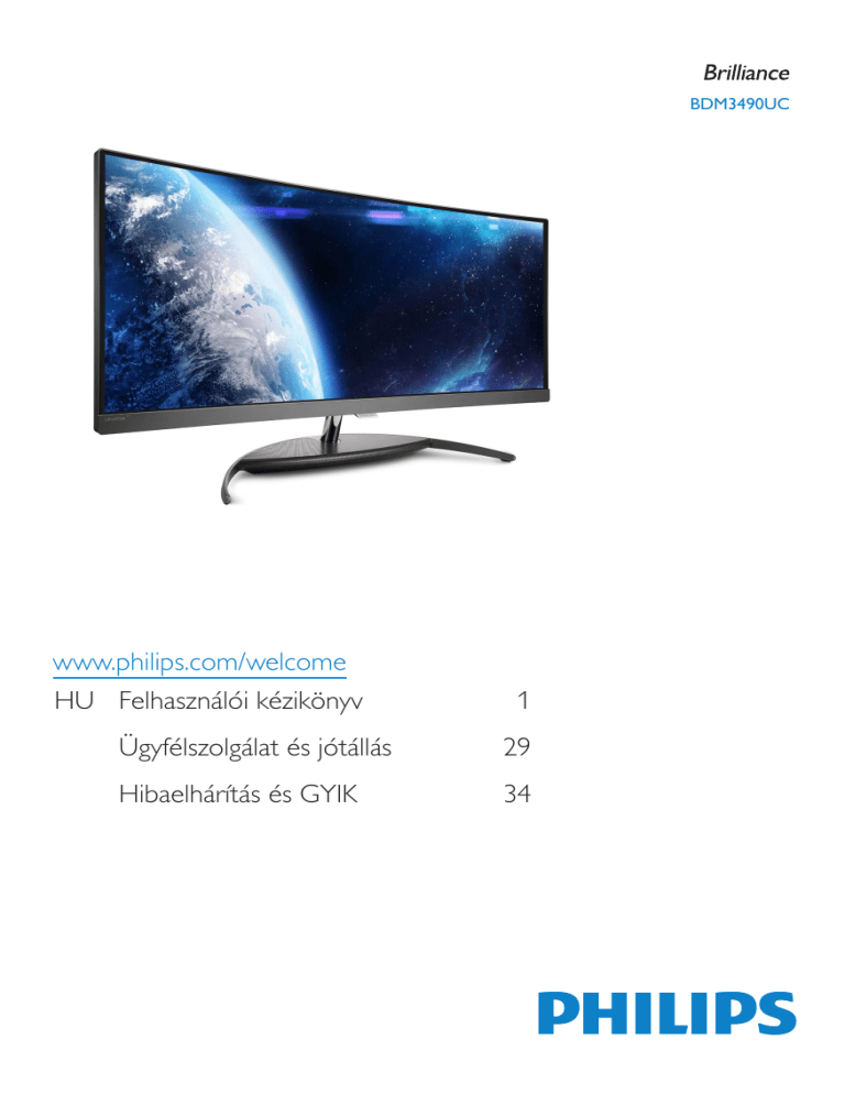 Philips BDM3490UC/00 User manual Philips BDM3490UC/00 User manual