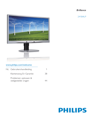 Philips Brilliance LCD-monitor met LED-achtergrondverlichting 241B4LPCS/00 Gebruiksaanwijzing | Manualzz Philips Brilliance LCD-monitor met LED-achtergrondverlichting 241B4LPCS/00 Gebruiksaanwijzing | Manualzz