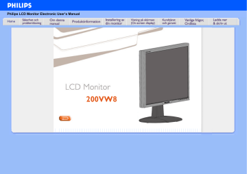 Philips 200VW8FB/00 User manual Philips 200VW8FB/00 User manual