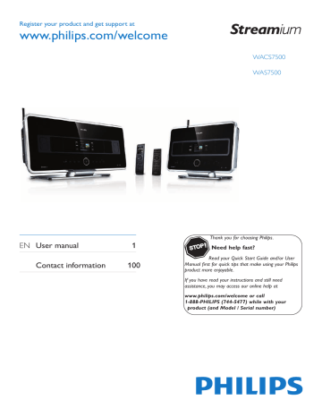 Philips WAS7500/37 User manual Philips WAS7500/37 User manual