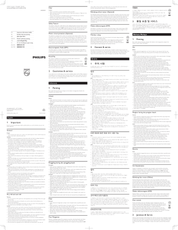 Philips HR2003/71 Important information Philips HR2003/71 Important information