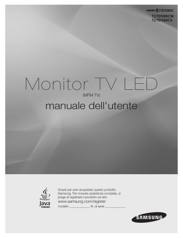 Samsung T27D590CX Manuale utente | Manualzz Samsung T27D590CX Manuale utente | Manualzz