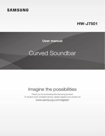 Samsung HW-J7501 User's manual Samsung HW-J7501 User's manual