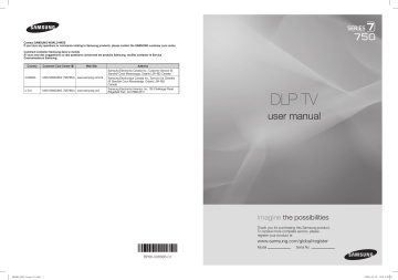 Samsung HL61A750A1F Manual de Usuario | Manualzz Samsung HL61A750A1F Manual de Usuario | Manualzz