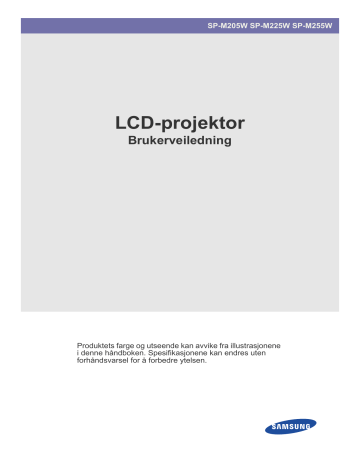 Samsung SP-M225W, SP-M255W, SP-M255 Owner's manual Samsung SP-M225W, SP-M255W, SP-M255 Owner's manual